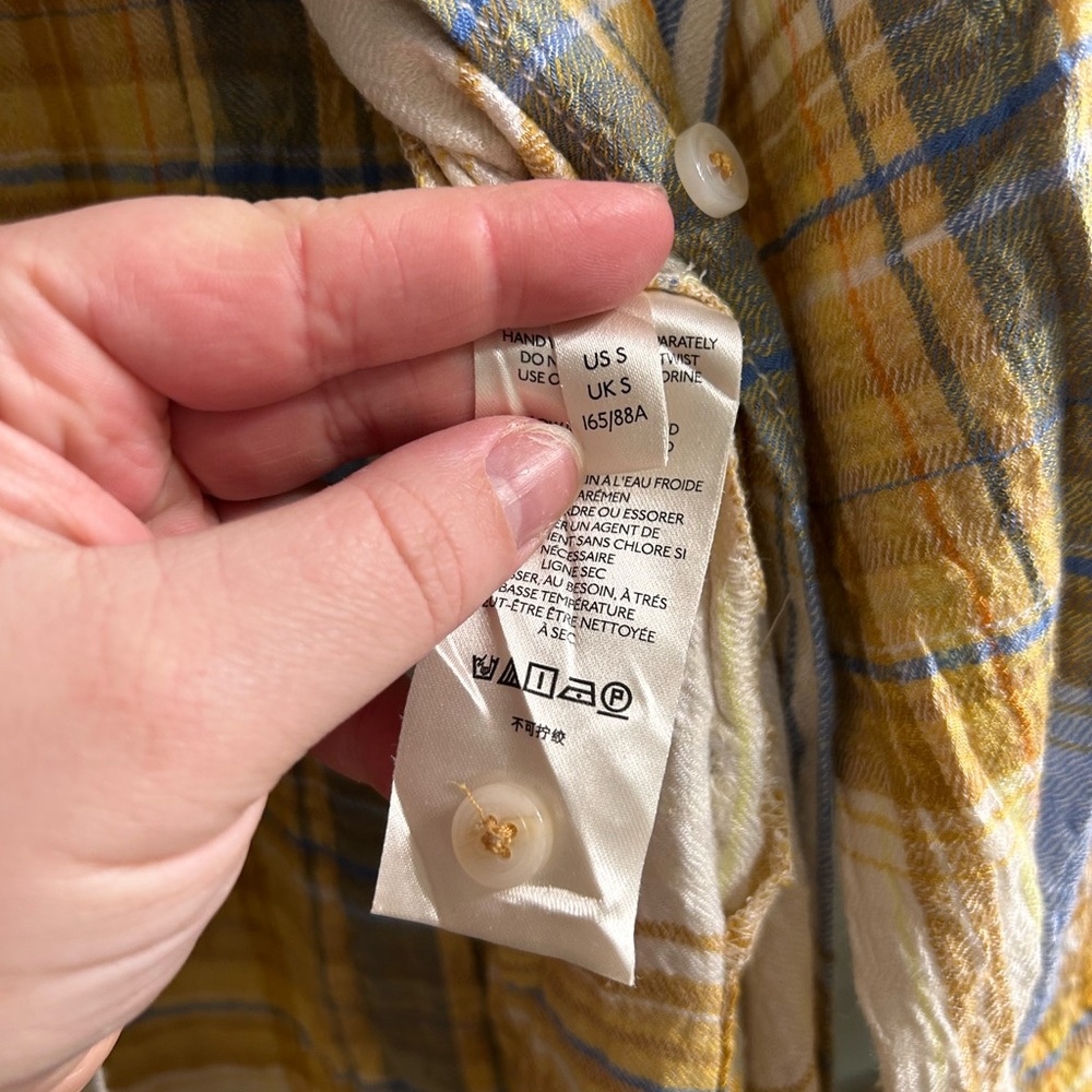 Pilcro for Anthropologie Side-Slit Maxi Tunic Buttondown Neutral Motif textured - Picture 6 of 11